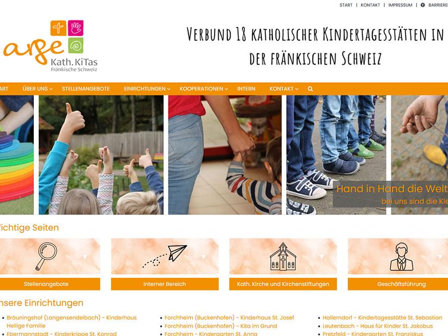 Shot der Startseite der Homepage der Arge Forchheim