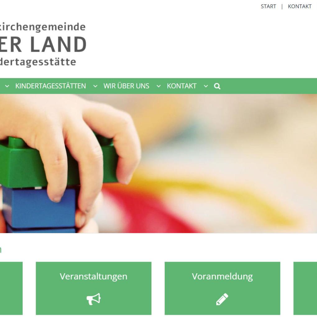 Shot der Startseite der Homepage der GKG Hof mit Verlinkung