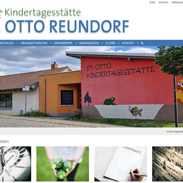 Shot der Startseite der Homepage der Kindertagesstätte St. Otto Reundorf mit Verlinkung zur kindertagesstaette-reundorf.de
