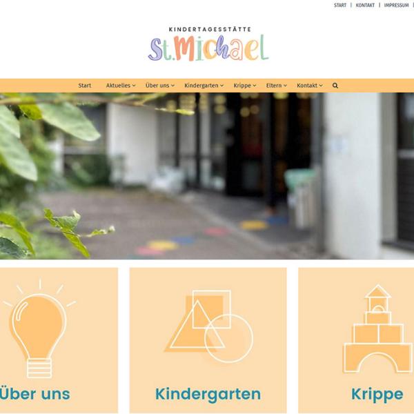Shot der Startseite der Homepage der Kindertagesstätte St. Michael Stadtsteinach