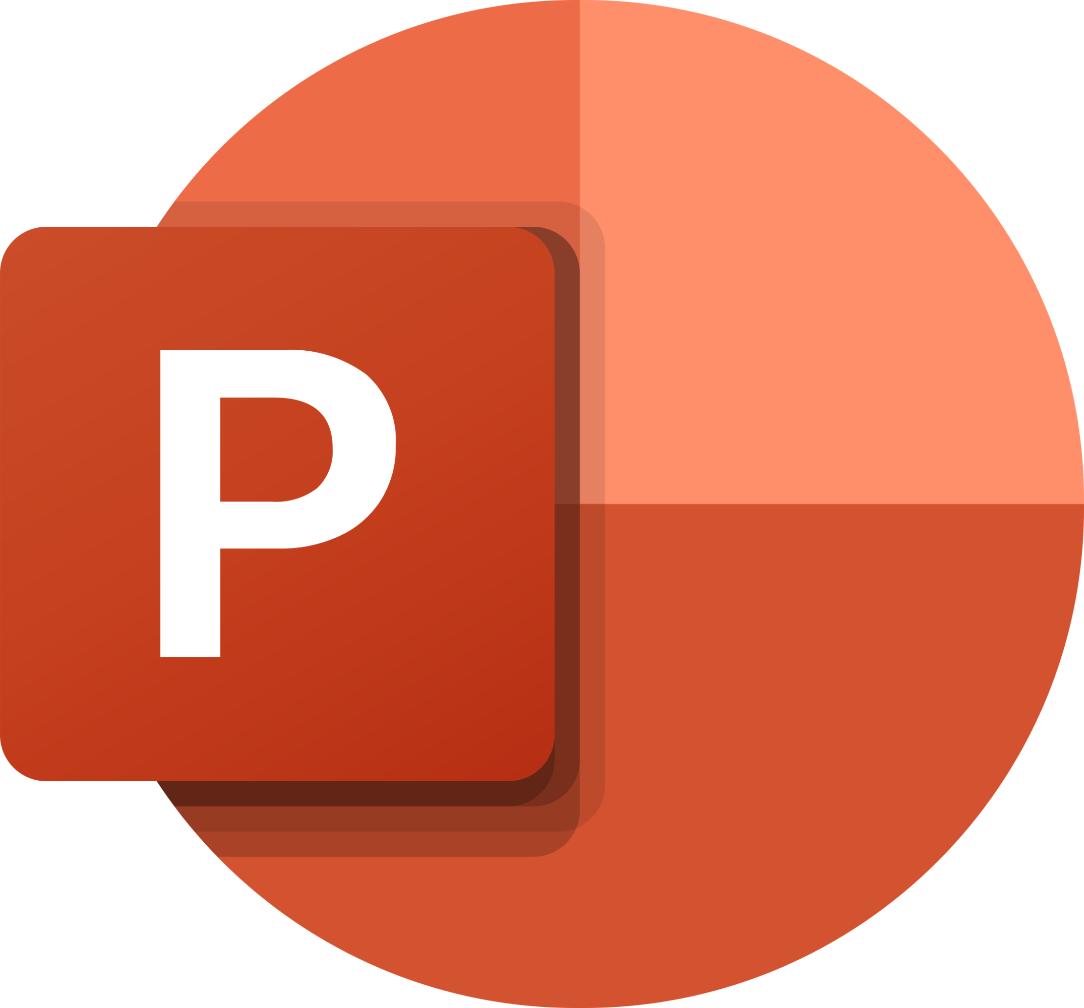 Das Logo des Programms Microsoft Powerpoint